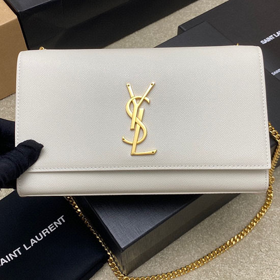 Saint Laurent Kate 24 Kædetaske Hvid 354021