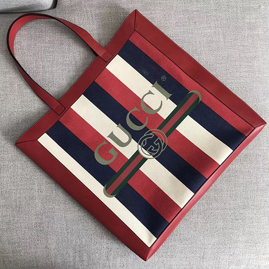 Stor Tote Med Gucci-tryk 523774