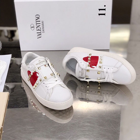 Valentino Garavani Rockstud Læder Sneakers Hvid Vs18066