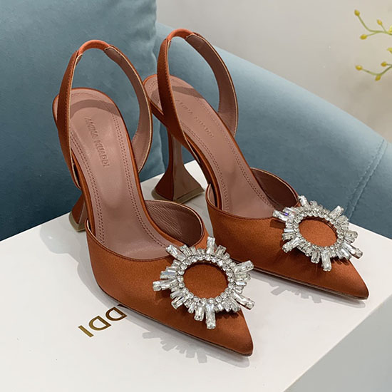 Amina Muaddi Satin Begum Slingback-Pumps Ab12