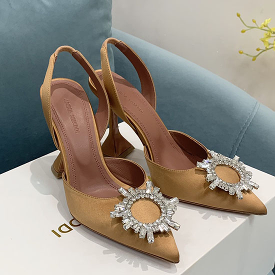 Amina Muaddi Satin Begum Slingback-Pumps Ab13