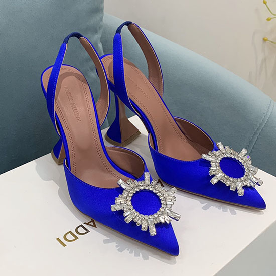 Amina Muaddi Satin Begum Slingback-pumps Ab03