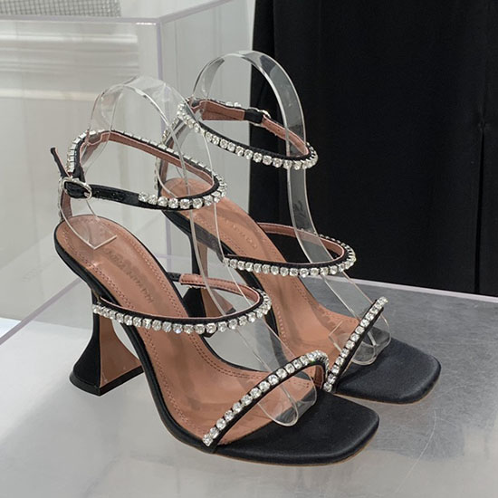 Amina Muaddi Satin Gilda Sandalen Ags01