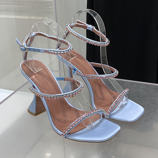 Amina Muaddi Satin Gilda Sandalen Ags05