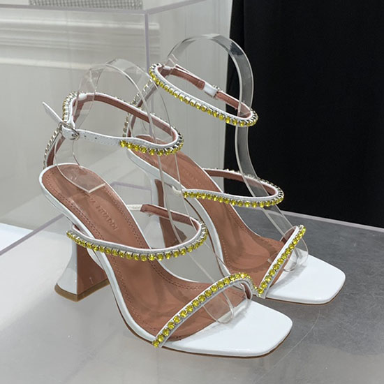 Amina Muaddi Satin Gilda Sandalen Ags08