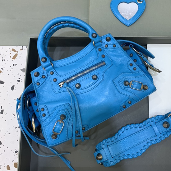 Balenciaga Neo Cagole Xs Schultertasche Blau B70094