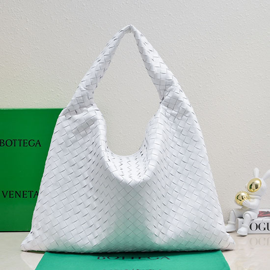 Bottega Veneta Große Hop-Umhängetasche Weiß 763970