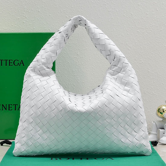 Bottega Veneta Kleine Hop Umhängetasche Weiß 763966