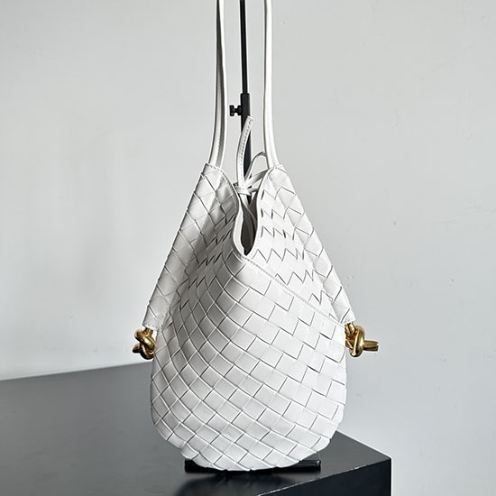 Bottega Veneta Kleine Solstice Umhängetasche Weiß B740898