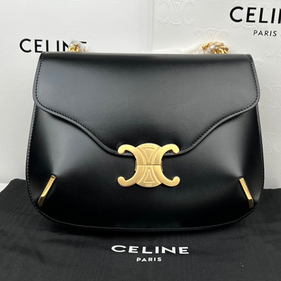 Celine Chain Besace Triomphe Schwarz C199723