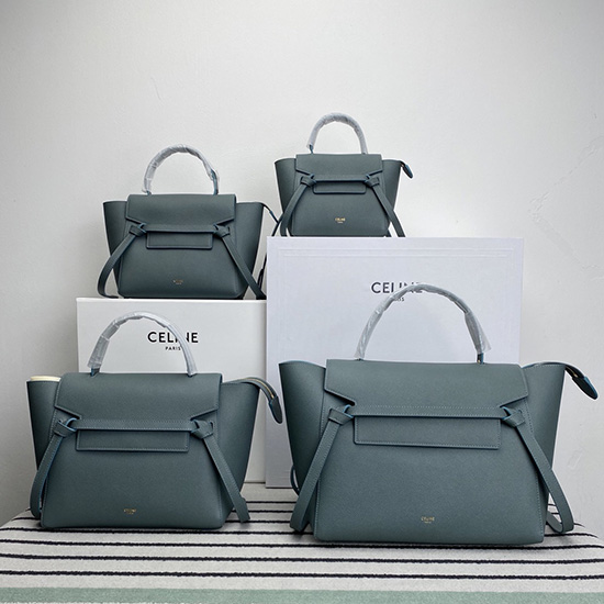 Celine Gürteltasche Aus Genarbtem Kalbsleder Blau C10221