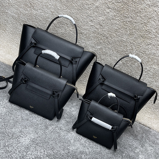 Celine Gürteltasche Aus Genarbtem Kalbsleder Schwarz C10221