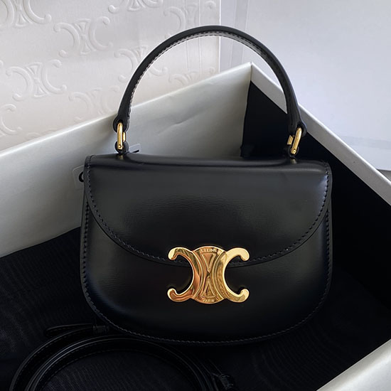 Celine Mini Besace Triomphe Tasche Schwarz C35022