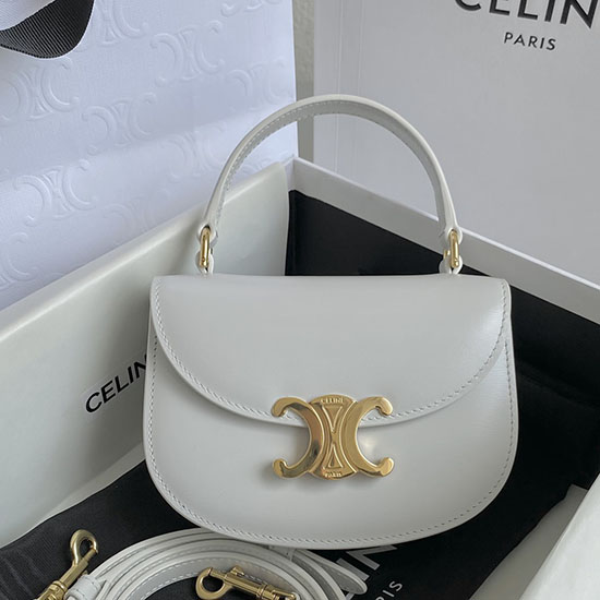 Celine Mini Besace Triomphe Tasche Weiß C35022