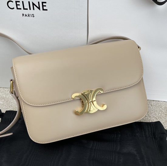 Celine Mittelgroße Triomphe-Tasche Beige Cl35023