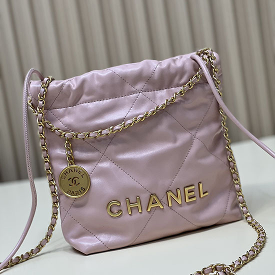 Chanel 22 Mini-Handtasche Rosa AS3980