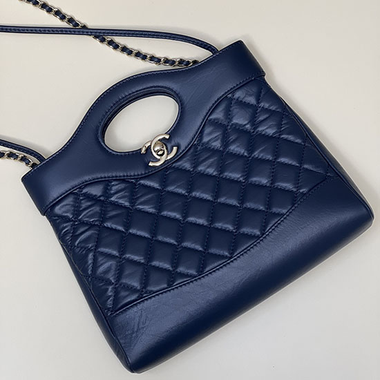 Chanel 31 Mini-Einkaufstasche Blau AS4133