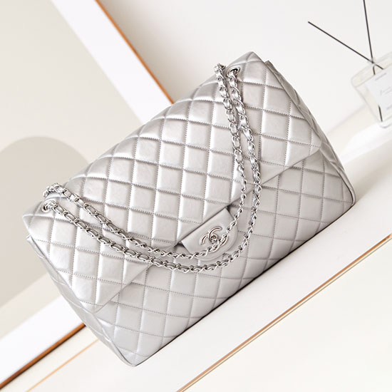 Chanel Airline Flap Bag Silber A3827