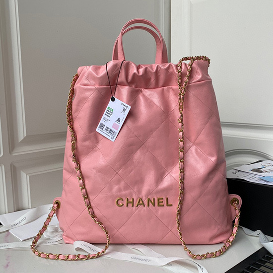 Chanel-Einkaufstasche Aus Kalbsleder Rosa AS3133