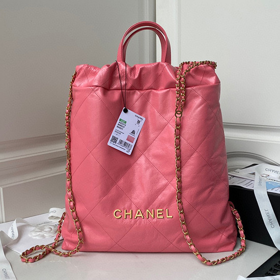 Chanel Einkaufstasche Aus Kalbsleder Rose AS3133