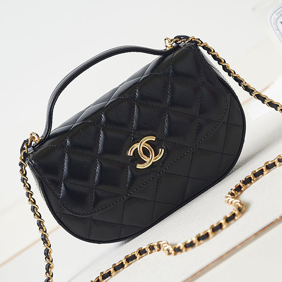 Chanel Kalbsleder-Satteltasche Mit Kette Ap3367