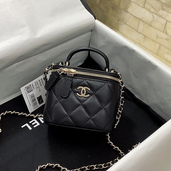 Chanel Kleiner Waschtisch Mit Kette Schwarz Ap2198