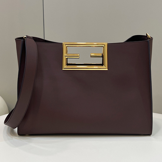 Fendi Way Einkaufstasche Burgund F8506