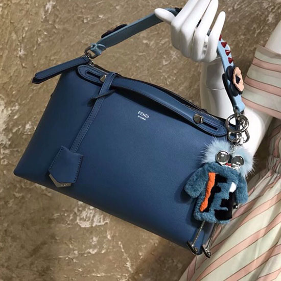 Fendi übrigens Reguläre Boston-Tasche Blau F81491