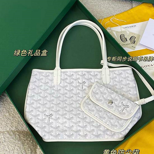 Goyard Goyardine Mini-Einkaufstasche Weiß G6003