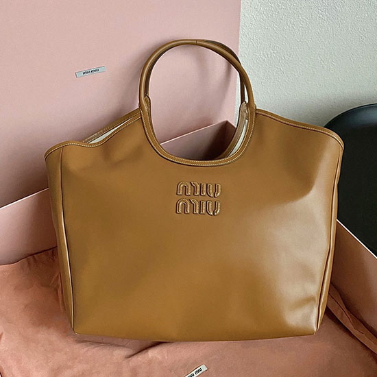 Große Miu Miu-Tasche Kamel FL0120