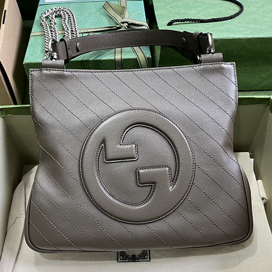 Gucci Blondie Kleine Einkaufstasche Grau 751518