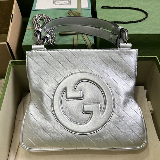 Gucci Blondie Kleine Einkaufstasche Silber 751518