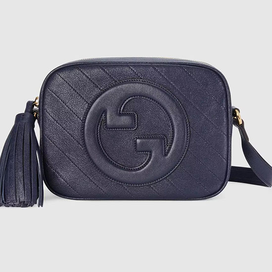 Gucci Blondie Kleine Umhängetasche Blau 742360