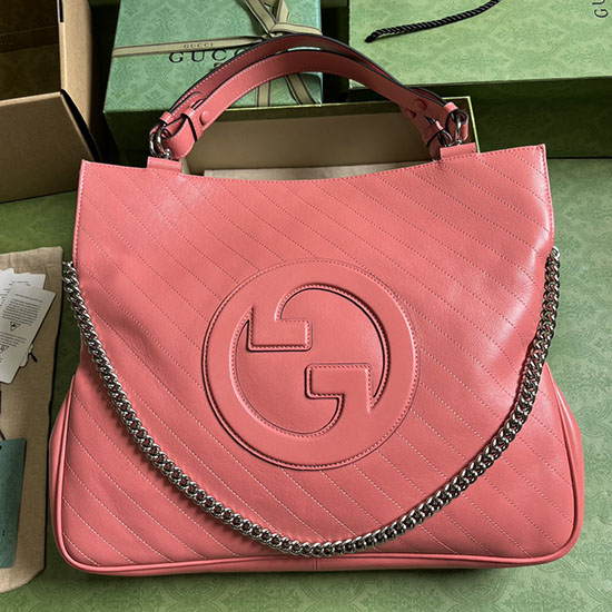 Gucci Blondie Mittelgroße Einkaufstasche Rosa 751516