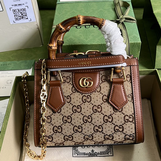 Gucci Diana Mini-Einkaufstasche Kamel 675800