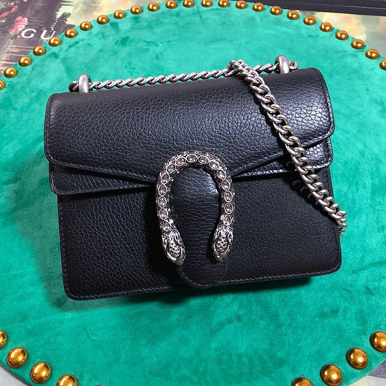 Gucci Dionysus Leder Minitasche Schwarz 421970