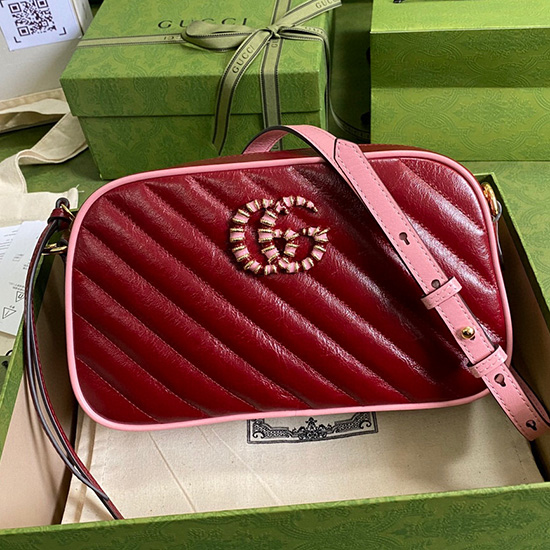 Gucci GG Marmont Kleine Umhängetasche Rot 447632