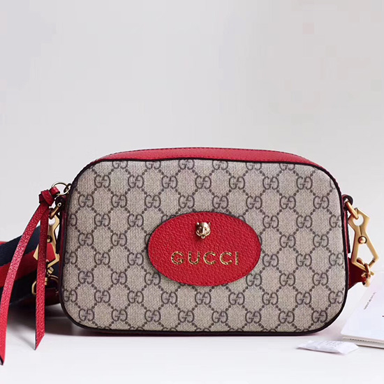 Gucci GG Supreme Umhängetasche Rot 476466