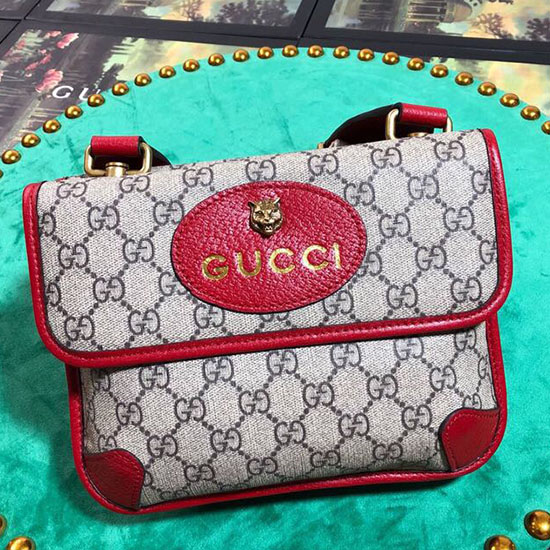 Gucci GG Supreme Umhängetasche Rot 501050