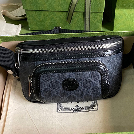 Gucci Gürteltasche Mit Ineinandergreifendem G Schwarz 682933