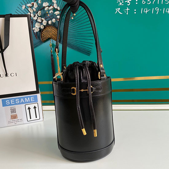 Gucci Horsebit 1955 Kleine Beuteltasche Schwarz 637115