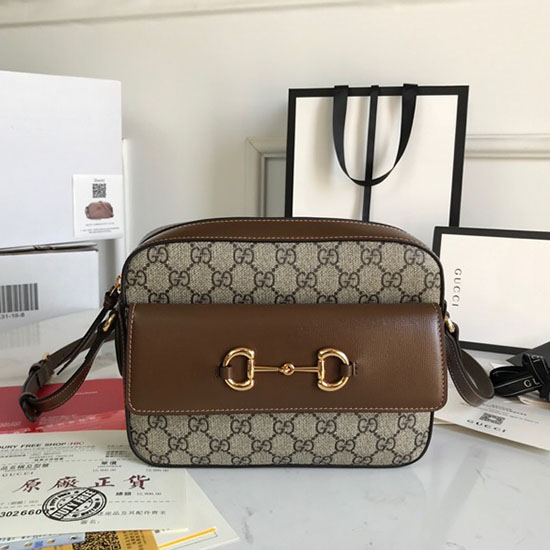 Gucci Horsebit 1955 Kleine Umhängetasche Braun 645454