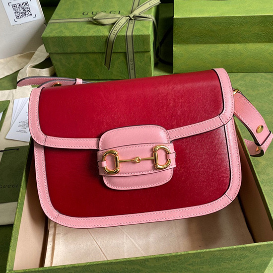 Gucci Horsebit 1955 Kleine Umhängetasche Rot 602204