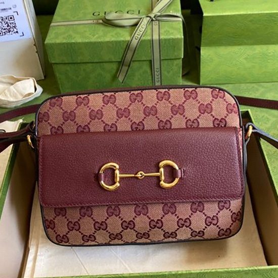 Gucci Horsebit 1955 Kleine Umhängetasche Rot 645454