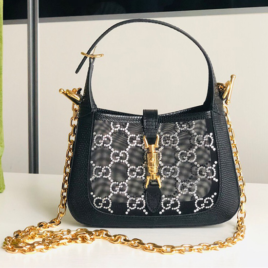 Gucci Jackie 1961 Mini-Umhängetasche Schwarz 637091