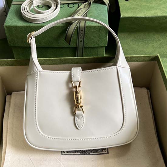 Gucci Jackie 1961 Mini-Umhängetasche Weiß 637091