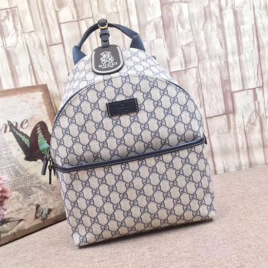 Gucci Kinder-GG-Supreme-Rucksack Blau 271327