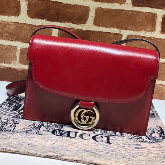 Gucci Kleine Leder-Umhängetasche Rot 589474