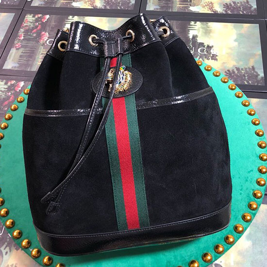 Gucci Rajah Mittelgroße Beuteltasche Schwarz 553961