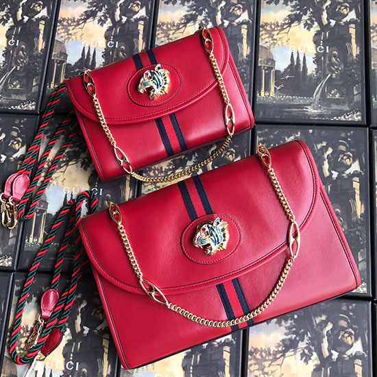 Gucci Rajah Mittelgroße Umhängetasche Rot 564697